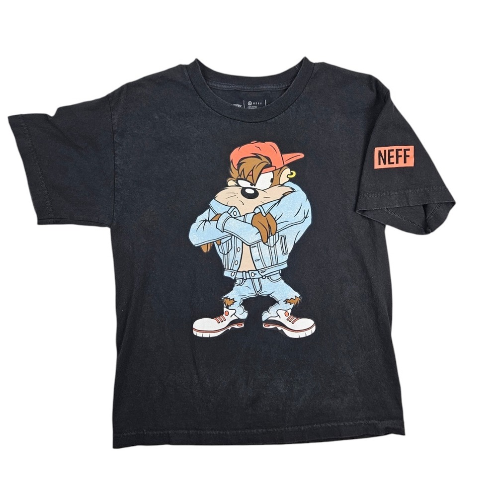 Looney Tunes Neff Tasmanian Devil Shirt Boys Large Hip Hop Retro Tee 90's